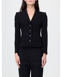 Dolce & Gabbana - Dolce &Amp Gabbana Short Slim Fit Virgin Wool Blazer With Peak Lapels - Lyst