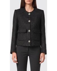 Philipp Plein - Single-Breasted Short Tweed Blazer With Jewelled Buttons - Lyst