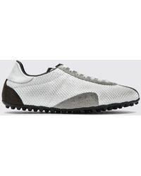 Maison Margiela - Sprinters Bicolor Mesh And Suede Sneakers - Lyst