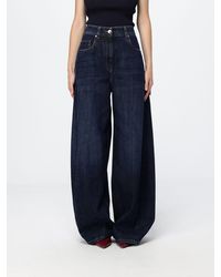 Brunello Cucinelli - High-Waisted Wide Leg Cotton Denim Jeans By - Lyst