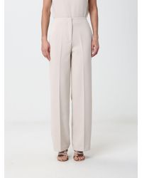 Hanita - High-Waisted Cropped Crêpe Trousers With Slash Pockets - Lyst