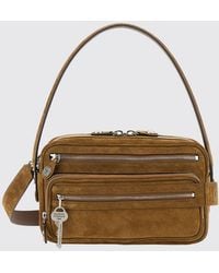 Acne Studios - Camero Small Suede Shoulder Bag With Zip Closure - Lyst