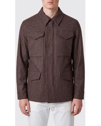 Eleventy - Wool And Cashmere Blend Shirt Jacket With Patch Pockets - Lyst