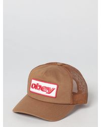 Obey - Cotton And Mesh Nylon Hat With Logo - Lyst