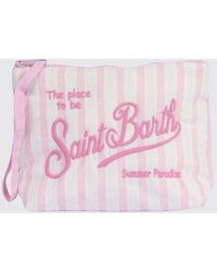 MC2 Saint Barth - Aline Gestreifte Baumwollmisch-Pochette - Lyst
