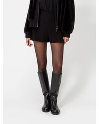 Twinset - High-Waisted Slim Fit Crêpe Shorts With Side Zip - Lyst
