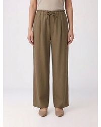 Brunello Cucinelli - Viscose And Linen Trousers - Lyst