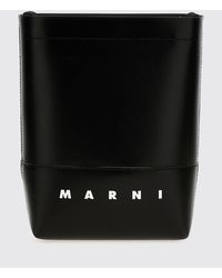 Marni - Logo Print Polyester Shoulder Bag - Lyst