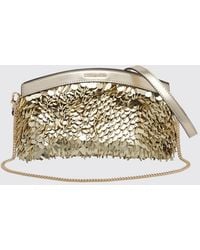 Michael Kors - Clutch De Hombro Athena En Tejido Bordado Con Lentejuelas Doradas - Lyst