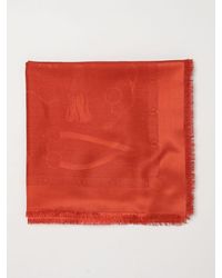 Etro - Square Silk And Wool Scarf With Jacquard Pattern And Frayed Edges - Lyst