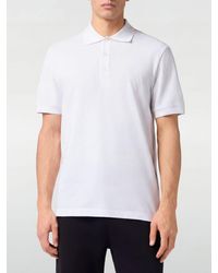 Billionaire - Short-Sleeved Cotton Polo Shirt With Hexagonal Logo And Ribbed Collar - Lyst