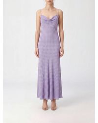 Pinko - Farro Crepe De Chine Dress With Rhinestones - Lyst