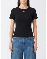 Off-White c/o Virgil Abloh - Slim Fit Stretch-Cotton T-Shirt With Contrasting Logo - Lyst