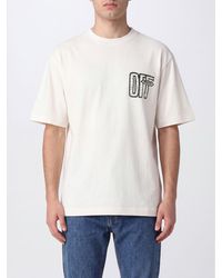 Off-White c/o Virgil Abloh - Cotton T-Shirt With Contrast Arrow Logo On The Back - Lyst