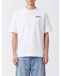 Off-White c/o Virgil Abloh - Short-Sleeve Cotton T-Shirt With Arrow Logo Print - Lyst