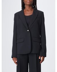 Twinset - Cropped Slim Fit Crêpe Blazer With Single-Button Closure And Lapels - Lyst
