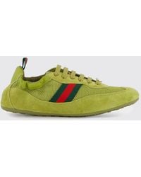 Gucci - Shift Suede And Mesh Sneakers - Lyst