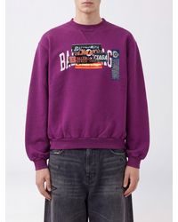 Balenciaga - Graphic Print Cotton Crewneck Sweatshirt With Dropped Shoulders - Lyst