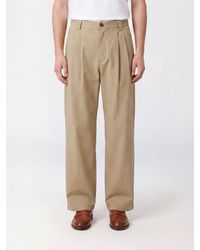 A.P.C. - Ricky Wide-Leg Cotton Trousers With Pleats - Lyst