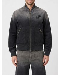 Off-White c/o Virgil Abloh - Cotton Bomber Jacket With Logo - Lyst
