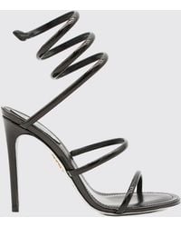 Rene Caovilla - Cleo Patent Leather Snake-Coil Sandals With Stiletto Heel - Lyst