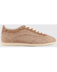 Brunello Cucinelli - Leather And Suede Low-Top Sneakers - Lyst