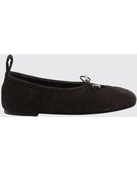 Alohas - Rosalind Suede Ballet Flats With Bow And Round Toe - Lyst