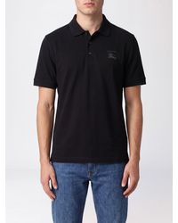 Burberry - Ekd Logo Slim Fit Short-Sleeved Wool Polo - Lyst