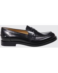 Fendi - Ateneo Brushed Calfskin Leather Penny Loafers With Round Toe - Lyst