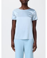 Emporio Armani - Basic Stretch Silk Blouse - Lyst