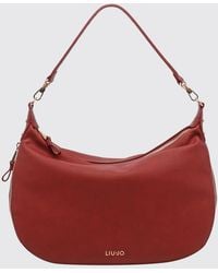 Liu Jo - Grained Faux Leather Hobo Bag With Monogram Logo And Removable Handle - Lyst