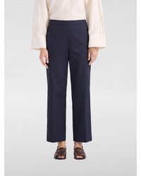 Momoní - Momon&Igrave Cropped Cotton Trousers With Elasticated Drawstring Waist - Lyst