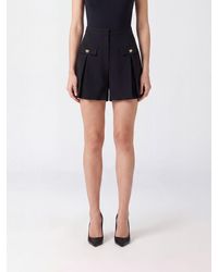 Twinset - High-Waisted Crêpe Shorts With Pleats And Flap Pockets - Lyst