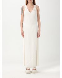 Calvin Klein - Weiße Midi-Kleid Eleganter Stil - Lyst