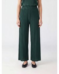 Pleats Please Issey Miyake - Cropped Pleated Crêpe Trousers - Lyst