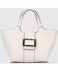 Roger Vivier - Belle Vivier Grained Leather Bag - Lyst