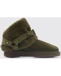Burberry - Stiefeletten Aus Veloursleder Mit Shearling - Lyst
