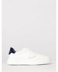 Philippe Model - Temple Low Smooth Calfskin Low-Top Sneakers With Shield Logo - Lyst