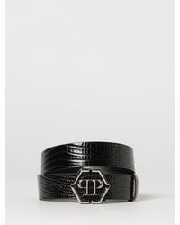 Philipp Plein - Crocodile Print Leather Belt - Lyst
