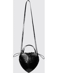 ROTATE BIRGER CHRISTENSEN - Heart-Shaped Leather Handbag With Croc-Effect Print - Lyst