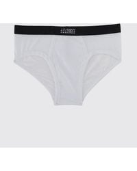 MM6 by Maison Margiela - Cotton Briefs With Logo Elastic Waistband - Lyst
