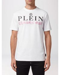 Philipp Plein - Cotton Crew-Neck T-Shirt With Logo Lettering Print - Lyst