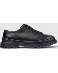 Camper - Brutus+ Smooth Calfskin Derby Shoes With Serrated Sole - Lyst