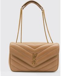 Saint Laurent - Loulou Quilted Chevron Nappa Bag - Lyst