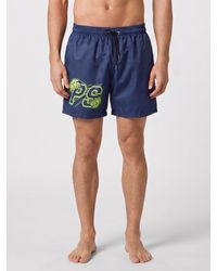 Philipp Plein - All-Over Monogram Print Nylon Swim Trunks - Lyst