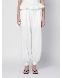 ROTATE BIRGER CHRISTENSEN - Organic Cotton Trousers - Lyst