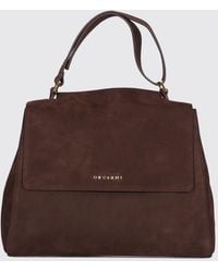 Orciani - Sveva Hammered Leather Handbag With Adjustable Handle And Strap - Lyst