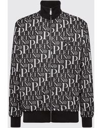 Philipp Plein - Cotton-Blend Turtleneck Sweatshirt With Hexagon Logo - Lyst