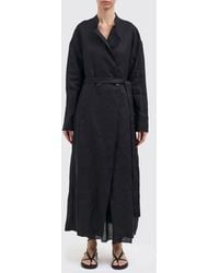Isabel Benenato - Double Breasted Linen Trench Coat - Lyst