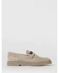 Brunello Cucinelli - Suede Loafers With Monili - Lyst